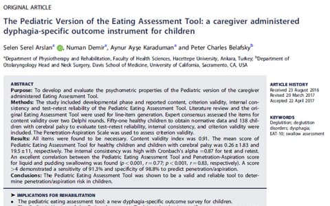 Pedi-EAT-10: een dysfagie indicatie tool voor kinderen