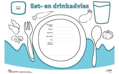 De "Eet- en Drinkadvies" placemat