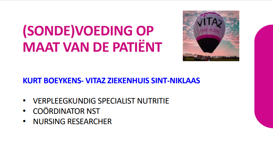 (Sonde)voeding op maat van de patiënt